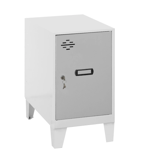 Casier-Armoire SIMONLOCKER DISM.MINI 475x400x500+PIES BLA/GR BLANC/GRIS 575x400x500 - SIMONRACK