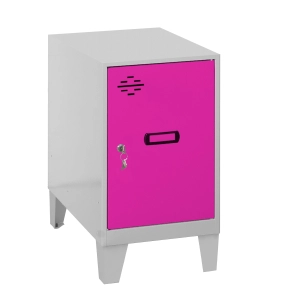 Casier-Armoire SIMONLOCKER DISM.MINI 475x400x500+PIES GR/ROS GRIS/ROSE 575x400x500 - SIMONRACK
