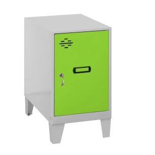 Casier-Armoire SIMONLOCKER DISM.MINI 475x400x500+PIES GR/VER GRIS/VERT 575x400x500 - SIMONRACK