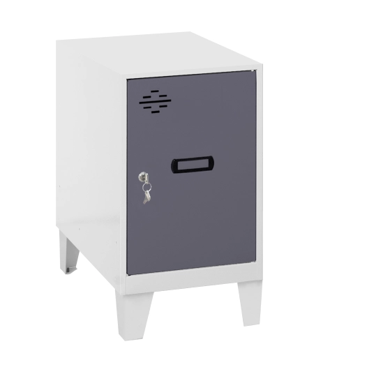 Casier-Armoire SIMONLOCKER DISM.MINI 475x400x500+PIES BLA/ANT BLANC/ANTRACITE 575x400x500 - SIMONRACK