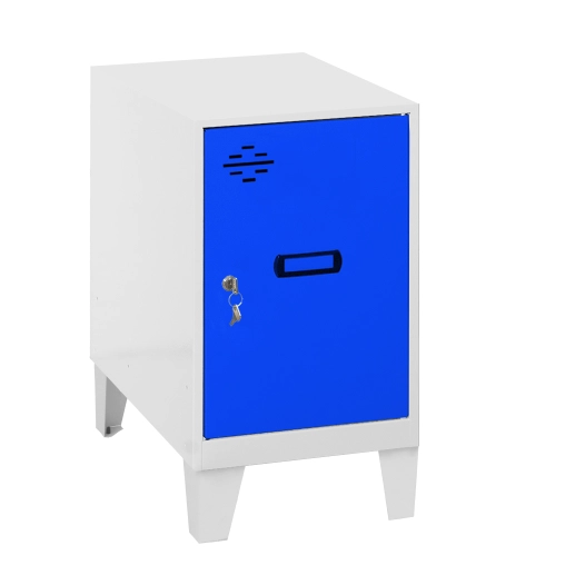 Casier-Armoire SIMONLOCKER DISM.MINI 475x400x500+PIES BLA/BLU BLANC/BLEU 575x400x500 - SIMONRACK