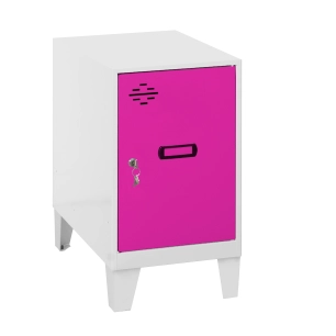Casier-Armoire SIMONLOCKER DISM.MINI 475x400x500+PIES BLA/ROS BLANC/ROSE 575x400x500 - SIMONRACK