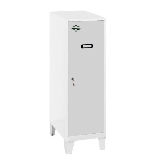 Casier-Armoire SIMONLOCKER DISM.SINGLE MINI 915x400x500+PIES B/G BLANC/GRIS 1015x400x500 - SIMONRACK