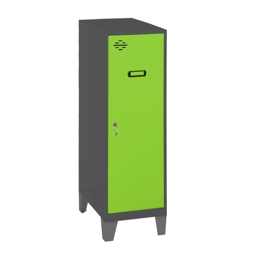 Casier-Armoire SIMONLOCKER DISM.MINI + BAN. 915x400x500+PIES AN/V ANTRACITE/VERT 1015x400x500 - SIMONRACK