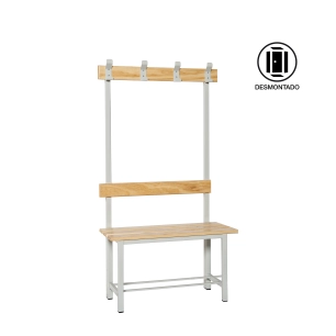 Banc vestiaire SIMONBENCH DÉMONTÉ SIMPLE SANS PLATEAU 4/1000 GRIS 1000x1600x350 - SIMONRACK