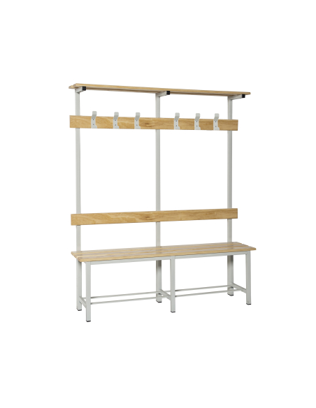 Banc vestiaire SIMONBENCH DÉMONTÉ SIMPLE AVEC PLATEAU 6/1500 GRIS 1500x1800x350 - SIMONRACK