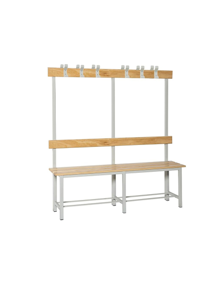 Banc vestiaire SIMONBENCH DÉMONTÉ DOUBLE SANS PLATEAU 12/1500 GRIS 1500x1600x670 - SIMONRACK