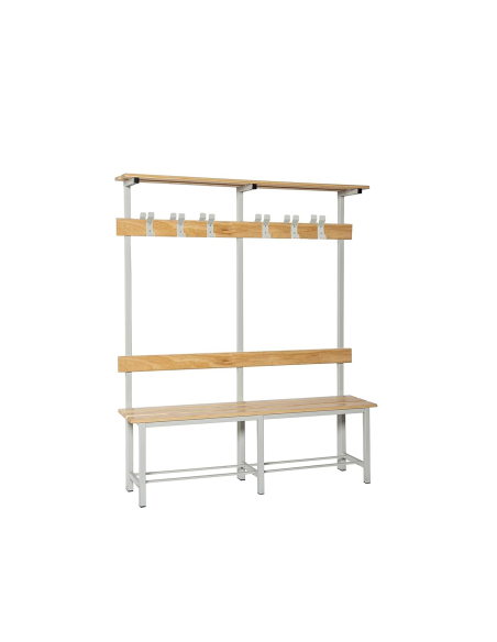 Banc vestiaire SIMONBENCH DÉMONTÉ DOBLE CON REPISA 8/1000 GRIS 1000x1800x670 - SIMONRACK
