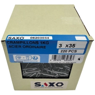 crampillons ordinaire 3.5 x 35 mm boite 1 kg - societe saxo