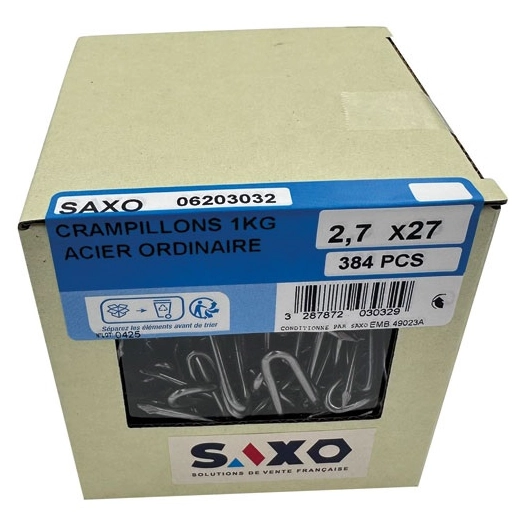 crampillons ordinaire 2.7x27mm 1 kg - societe saxo