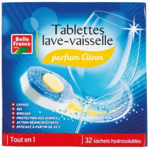 pastilles lave vaisselle tout-en-un citron belle france x 32 - diapar distribution alimentaire parisienne