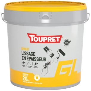 enduit de lissage en ã©paisseur pate 20 kg - toupret sa