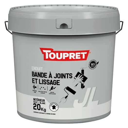 enduit bande ã  joint et lissage pate 20 kg - toupret sa
