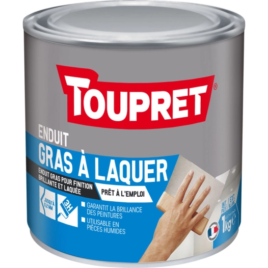 enduit gras à laquer pâte 1 kg - toupret