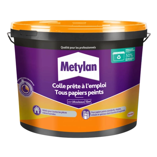 colle tous papiers peints prête à l'emploi - metylan