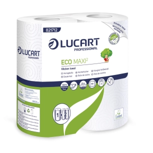 essuie-tout eco maxi2 blanc 2 rouleaux - lucart