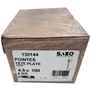 pointe tete plate 4.5x100mm boite de 5 kg - societe saxo
