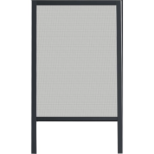 chassis moustiquaire pvc/alu luance 130x160cm gris toile noire - luance
