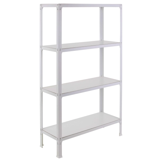 Etagère légère sans vis SIMONHOME CLICK WOOD MINI 4/300 BLANC/BLANC BLANC 1600x800x300 - SIMONRACK