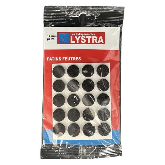 patins feutres adhã©sifs marrons ã¸ 16 mm x20 - lystra