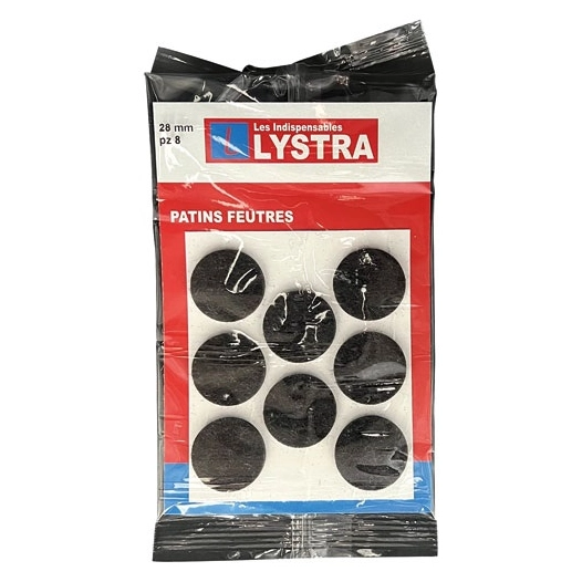 patins feutres adhã©sifs marron ã¸ 22 mm x 26 - lystra