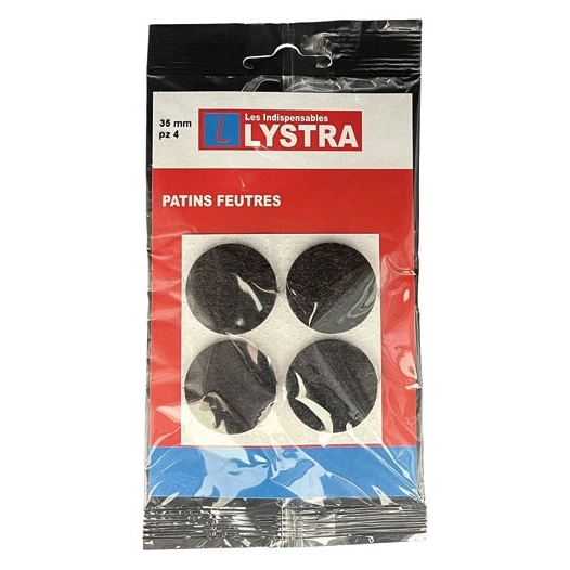 patins feutres adhã©sifs ã˜ 35 mm x 4 piã¨ces marrons - lystra