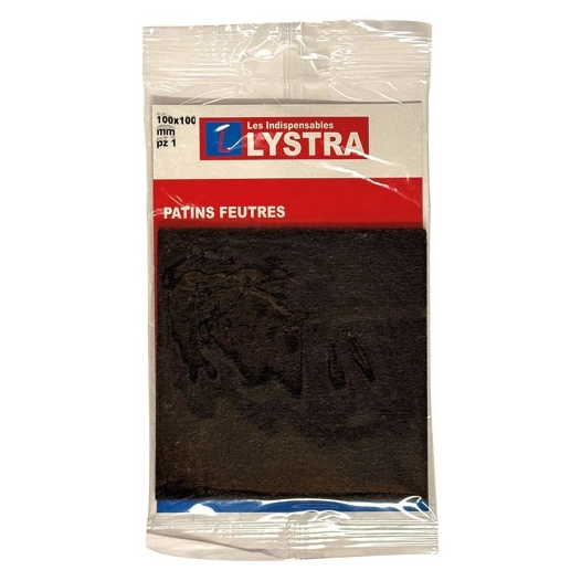 patin feutre adhã©sifs carres 100mm ã  dã©couper marron - lystra
