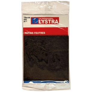 patin feutre adhã©sifs carres 100mm ã  dã©couper marron - lystra