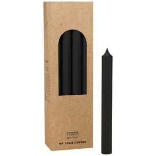 bougie droite diamã¨tre 22 mm hauteur 200 mm noir - maison berger