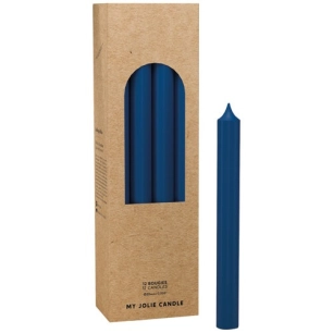 bougie droite bleu marine - maison berger