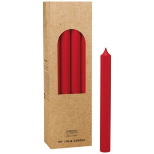bougie droite rouge noel diamã¨tre 22 mm hauteur 200 mm - maison berger