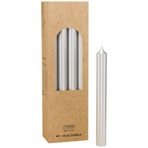 bougie droite argent - maison berger