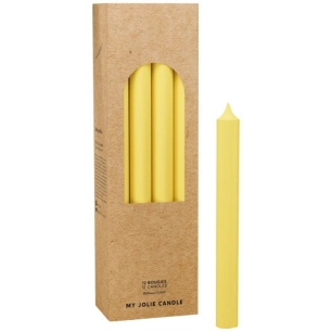 bougie droite jaune - maison berger