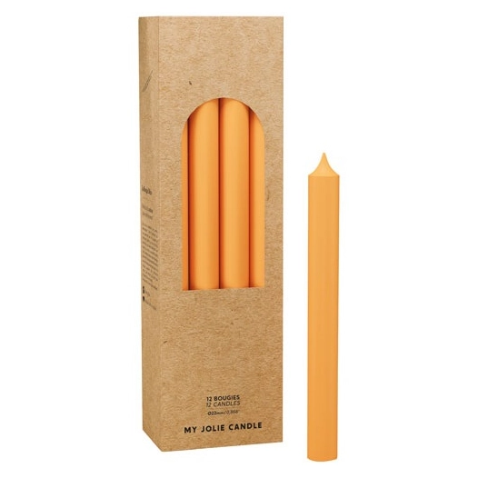 bougie droite orange - maison berger