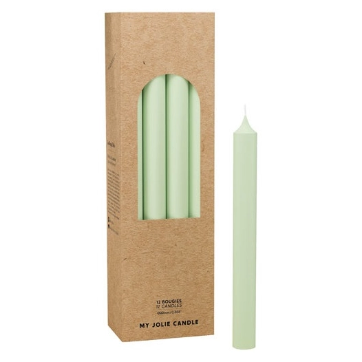 bougie droite vert pastel - maison berger