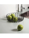 flores panier metallique 26,5xh7,5cm noir - fine dining living