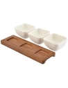 cucina set apero 25x8xh6,5cm 4 piãˆces blanc - fine dining living