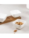 cucina set apero 25x8xh6,5cm 4 piãˆces blanc - fine dining living