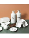 cucina set apero 25x8xh6,5cm 4 piãˆces blanc - fine dining living