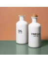 cucina bouteille huile et vinaigre set 60cl blanc - fine dining living