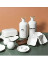 cucina bouteille huile et vinaigre set 60cl blanc - fine dining living