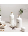 cucina bouteille huile et vinaigre set 60cl blanc - fine dining living