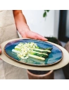 cirro assiette plate 36x25,5cm vert - fine dining living