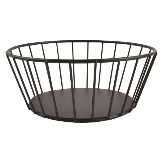 cesta panier metallique 17xh7cm noir - fine dining living