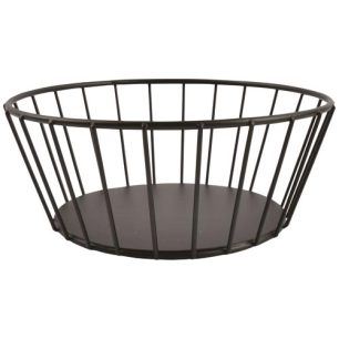 cesta panier metallique 17xh7cm noir - fine dining living