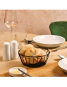 cesta panier metallique 17xh7cm noir - fine dining living