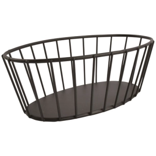 cesta panier metallique 21x11xh7cm noir - fine dining living