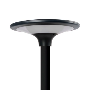 lampe solaire led noire, ip65, 20 w 2300 im 4000 k