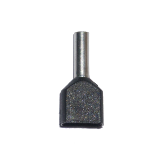 bout isolé 01,50 mm², double, noir, 100 unités