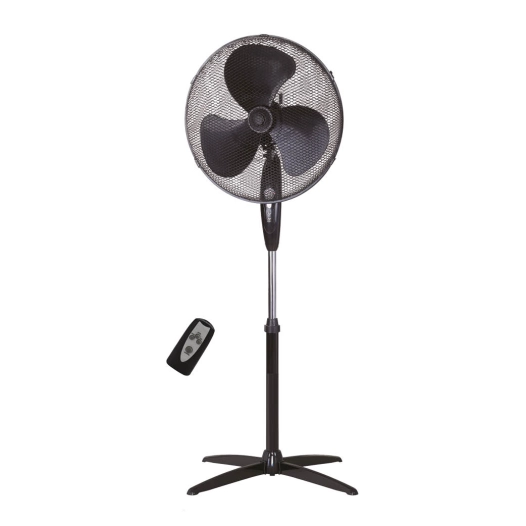 ventilateur sur pied khela garsaco d43cm 45w noir avec commande - garsaco